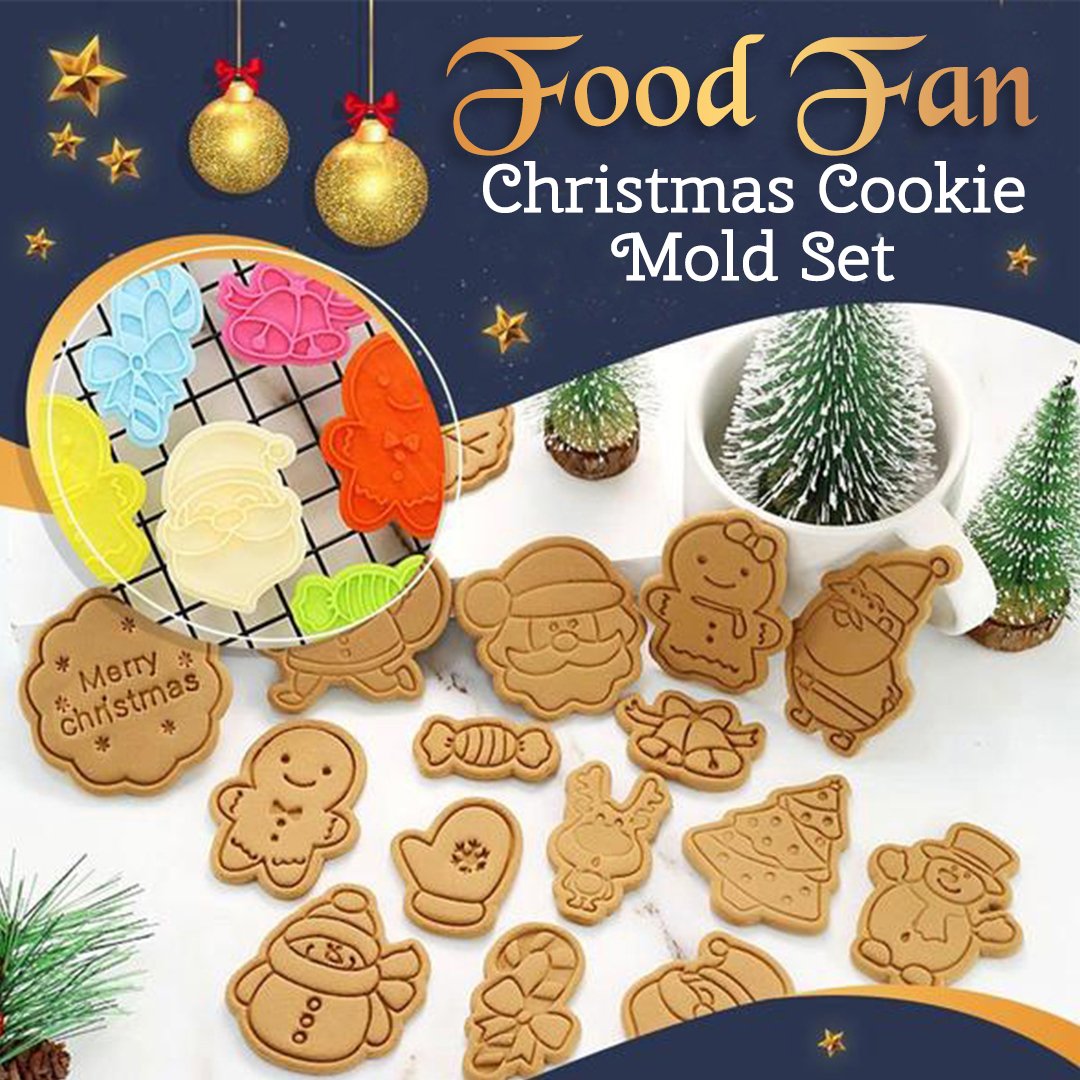 Food Fan Christmas Cookie Mold Set