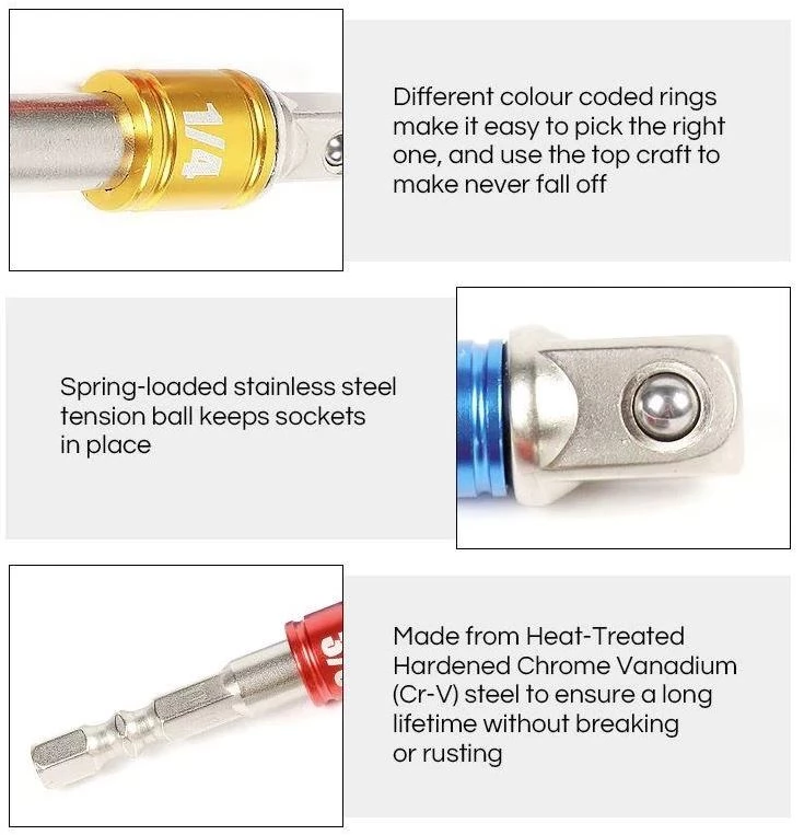 Right Angle Nut Driver Power Drill Bit Set
