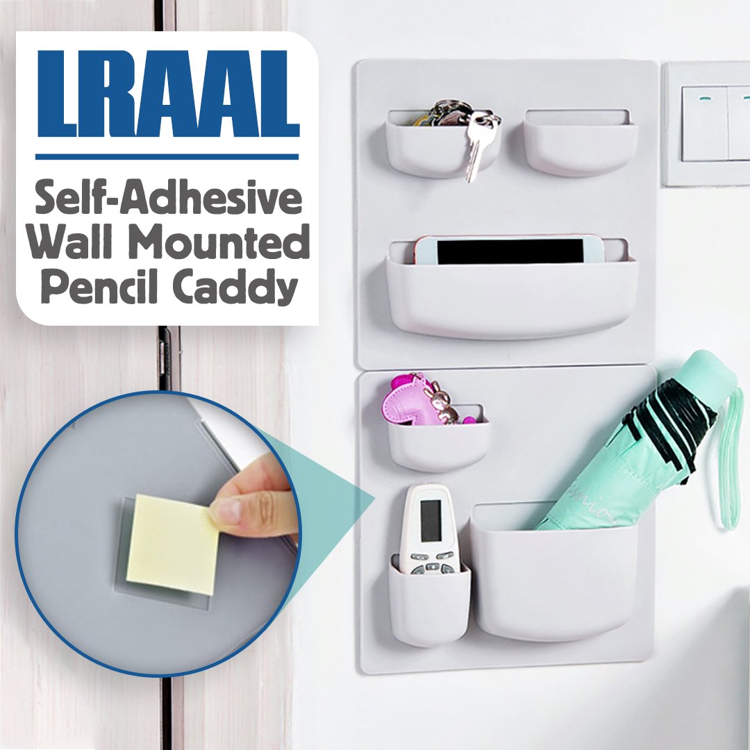 LRAAL Self-Adhesive Wall Mounted Pencil Caddy
