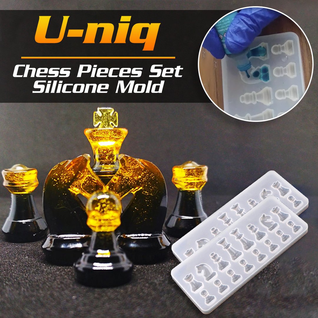 U-niq  Chess Pieces Set Silicone Mold (2 Set)