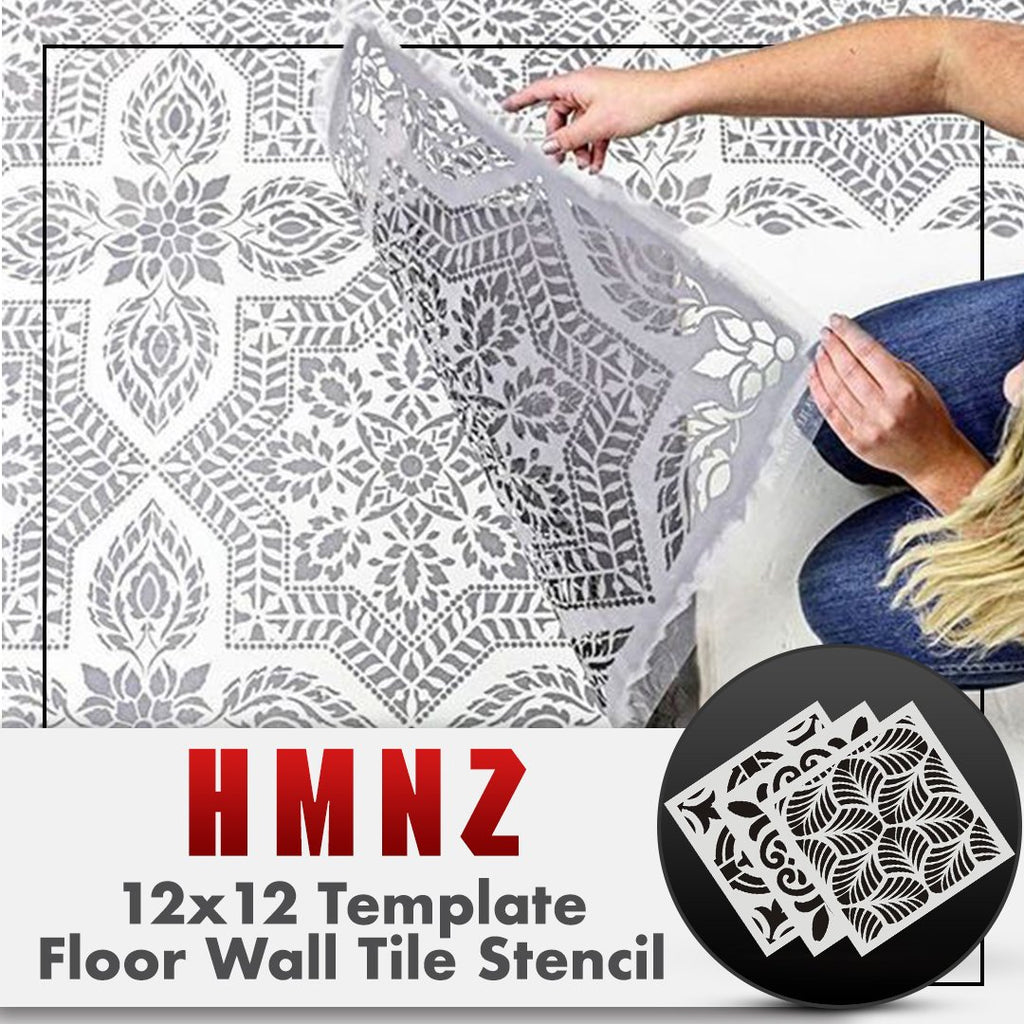 HMNZ 12x12 Template Floor Wall Tile Stencil