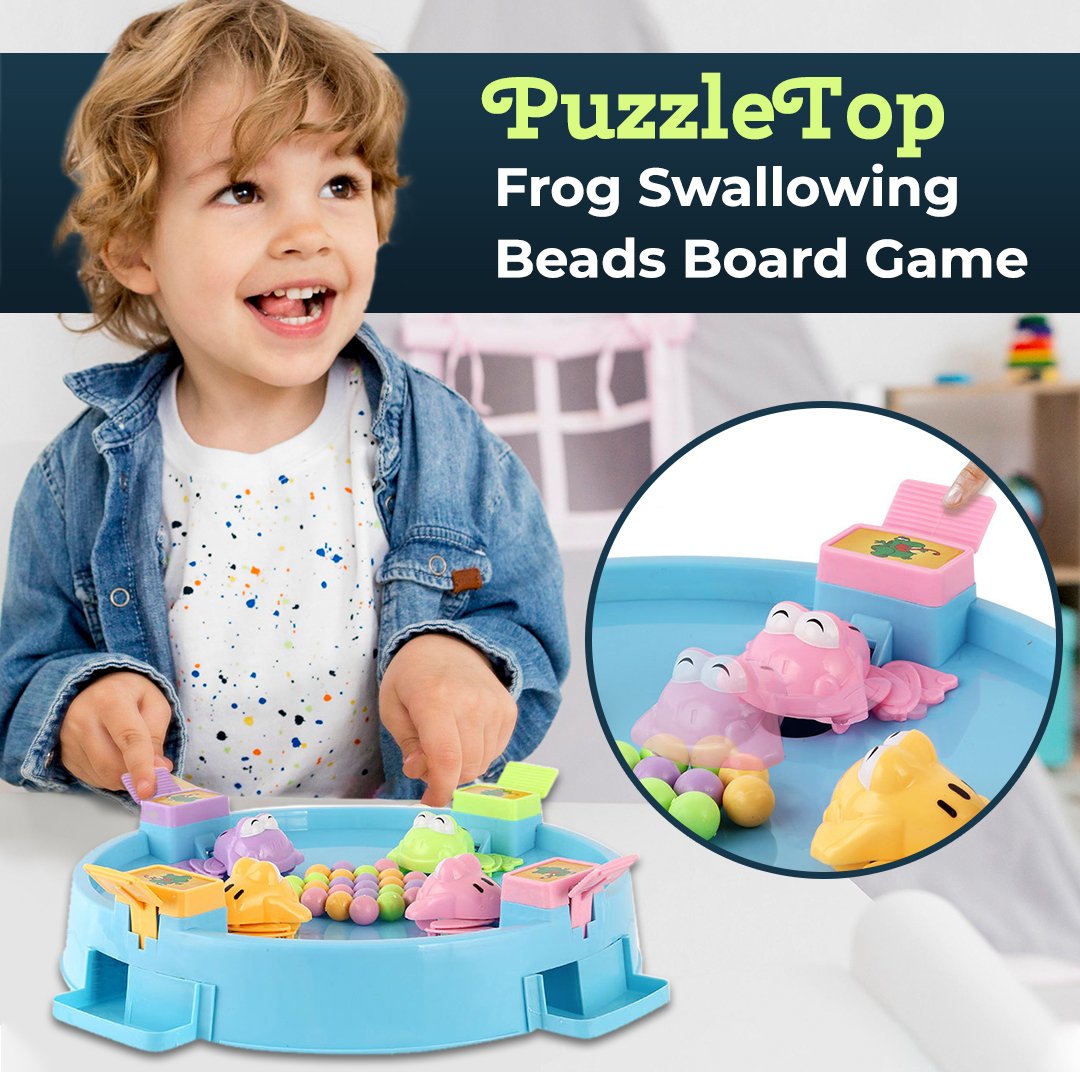 PuzzleTop Frog Swallowing Beads Board Game