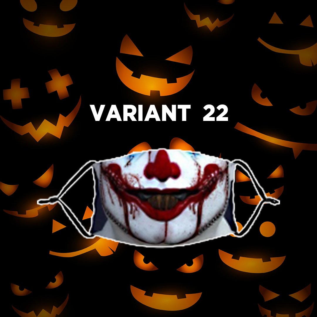 Reusable Halloween Face Mask with Activated Carbon Filter