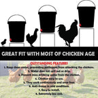 Horizontal Side Mount DIY Chicken & Poultry Animals Water Feeder