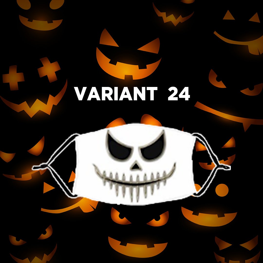 Reusable Halloween Face Mask with Activated Carbon Filter