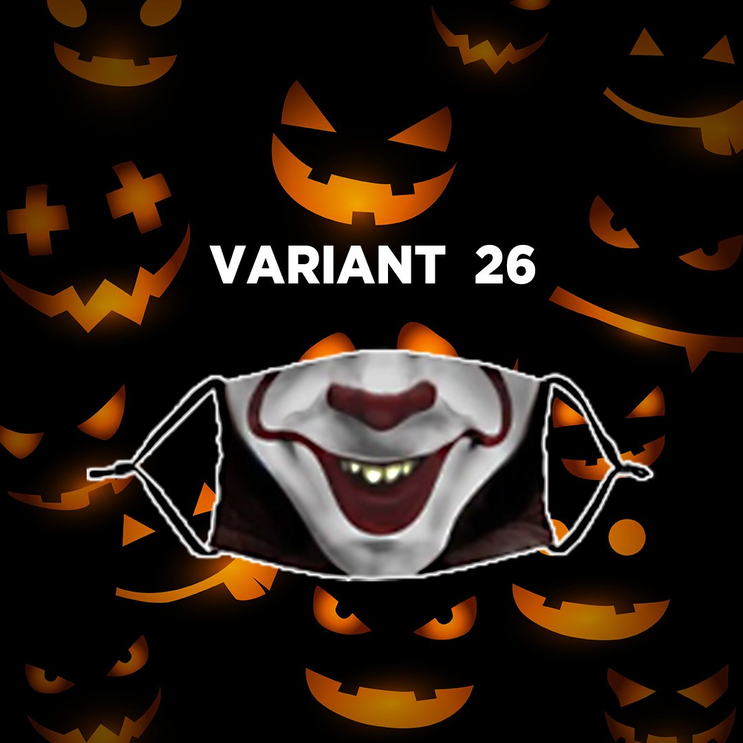 Reusable Halloween Face Mask with Activated Carbon Filter