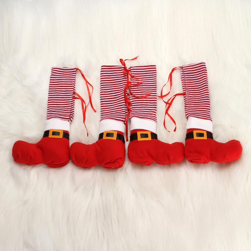 JollyMiinx Christmas Table Chair Leg Cover