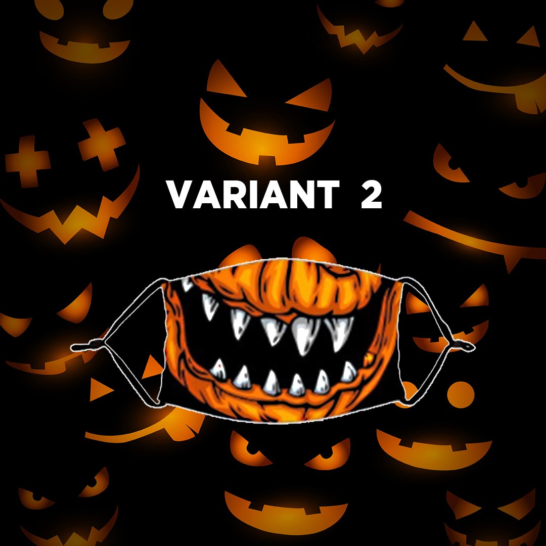 Reusable Halloween Face Mask with Activated Carbon Filter