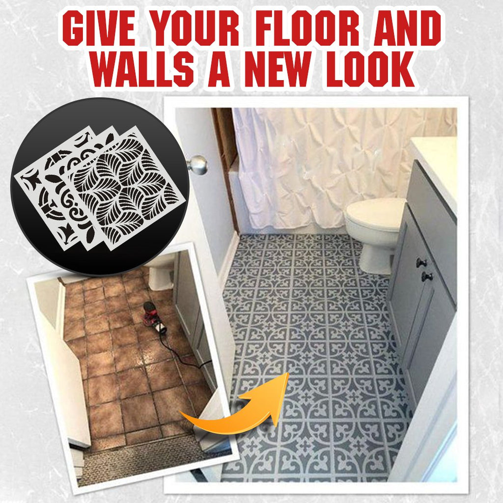 HMNZ 12x12 Template Floor Wall Tile Stencil