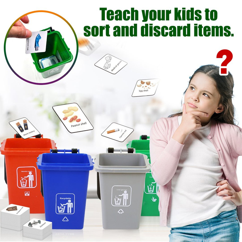 YHZR Kids Garbage Sorting Bins Toy