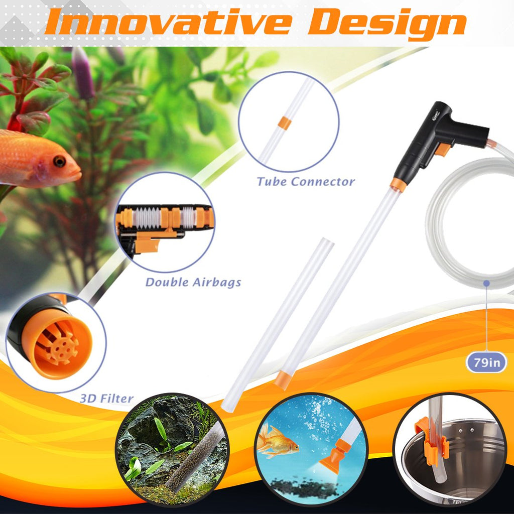 AquaTool+ Manual Fish Tank Pump Cleaner