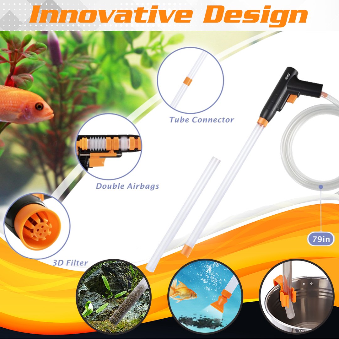 AquaTool+ Manual Fish Tank Pump Cleaner