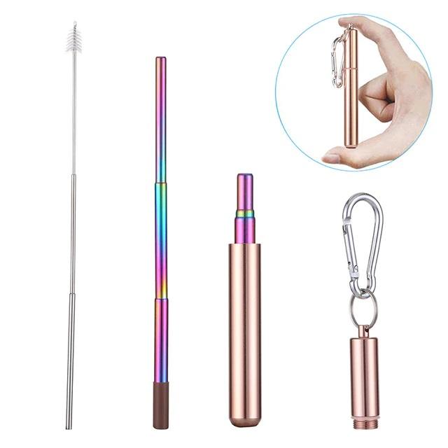 Environment Friendly Stainless Steel Telescopic Straw Kit