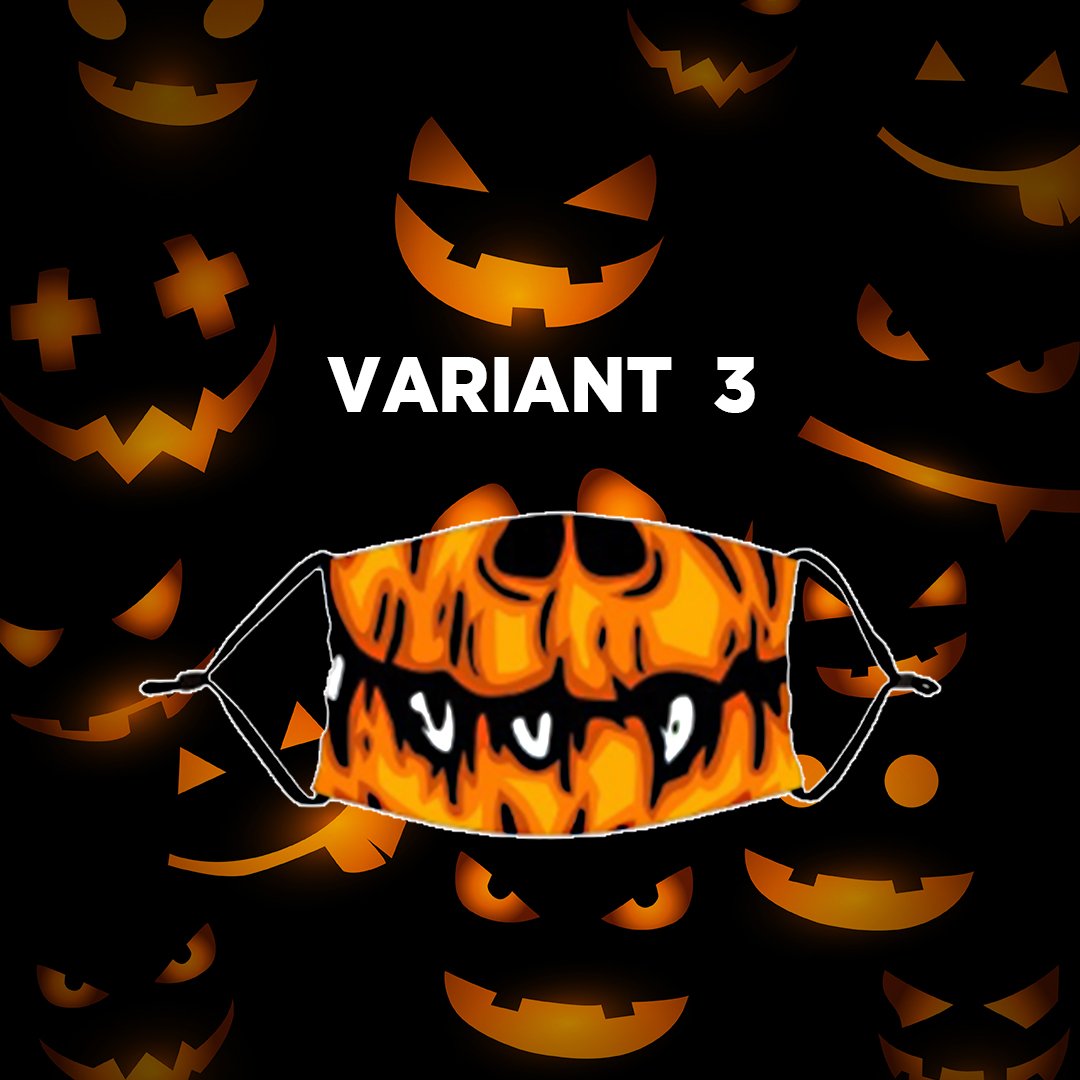 Reusable Halloween Face Mask with Activated Carbon Filter