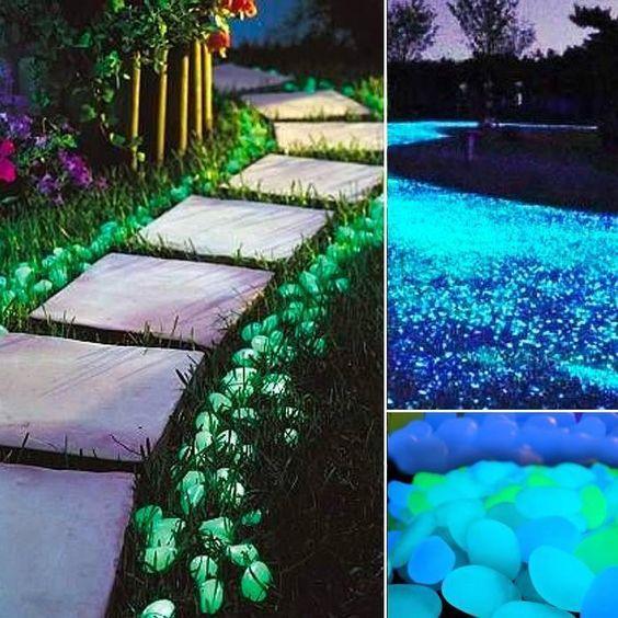 Glow-in-the-Dark Garden Pebbles