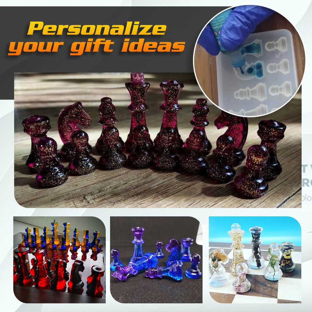 U-niq  Chess Pieces Set Silicone Mold (2 Set)