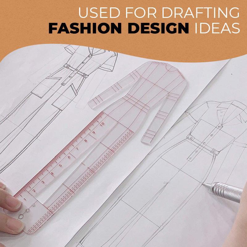 Fashion Designer’s Sketch Template Ruler Set