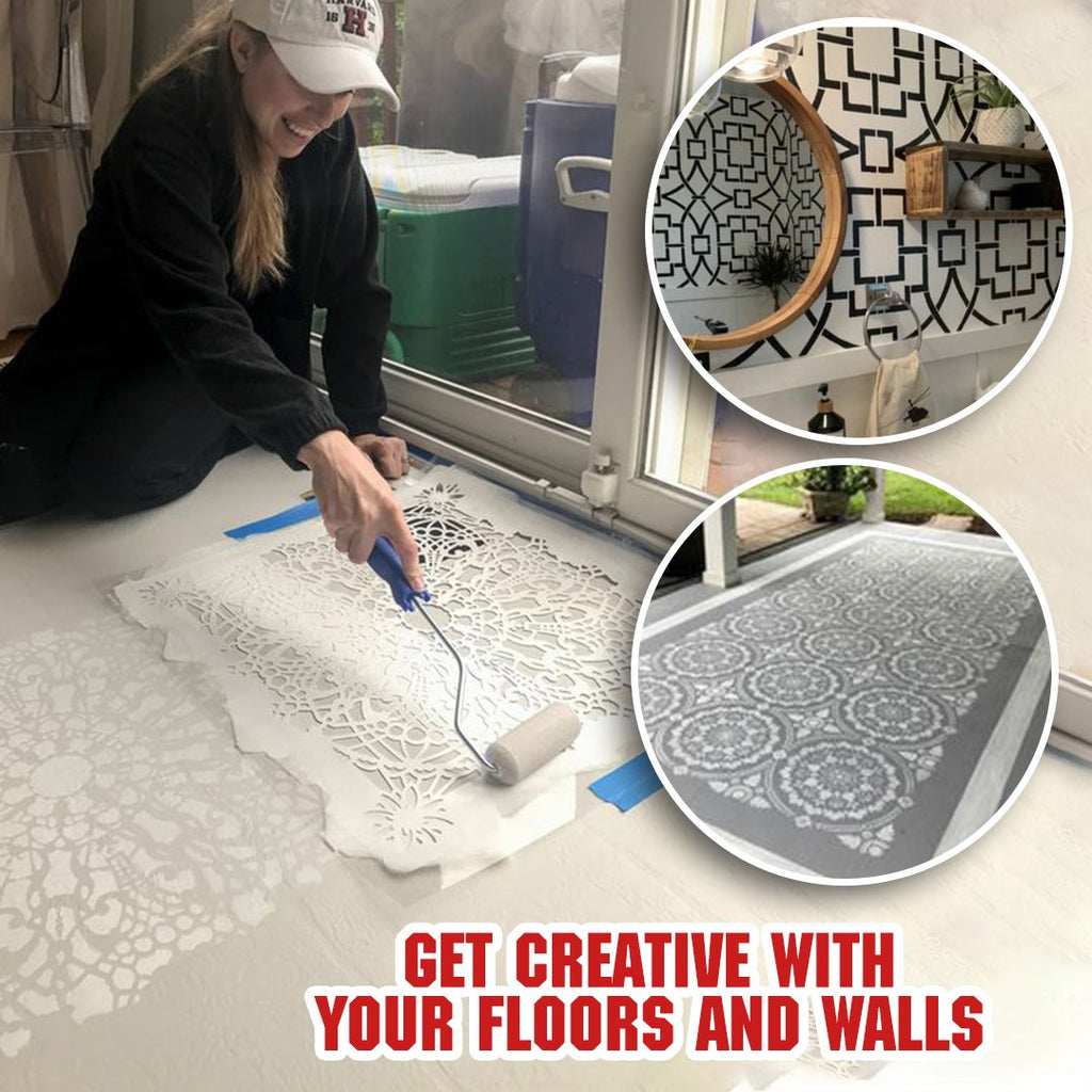 HMNZ 12x12 Template Floor Wall Tile Stencil