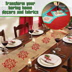 FabFabric Christmas Table Runner Stencils
