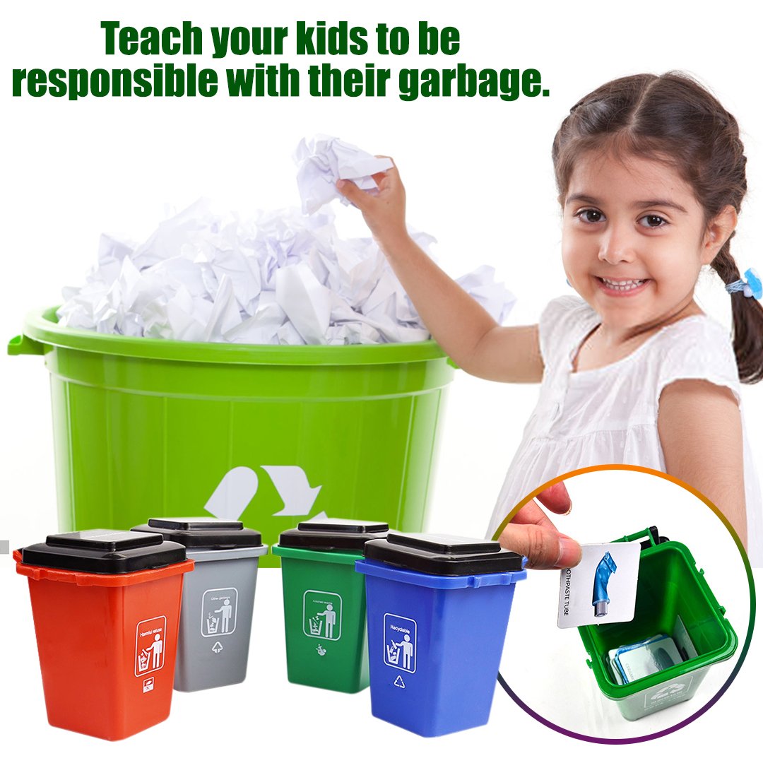 YHZR Kids Garbage Sorting Bins Toy
