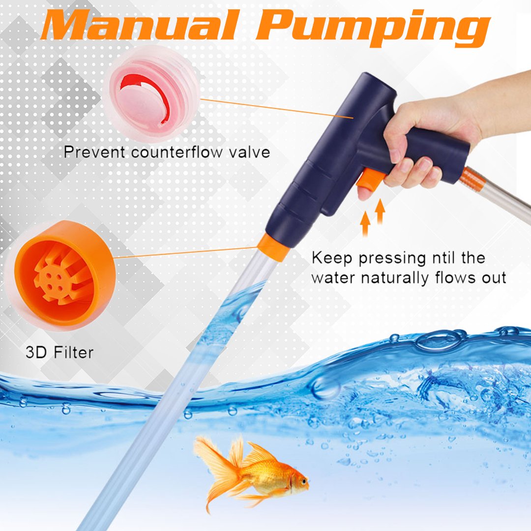 AquaTool+ Manual Fish Tank Pump Cleaner