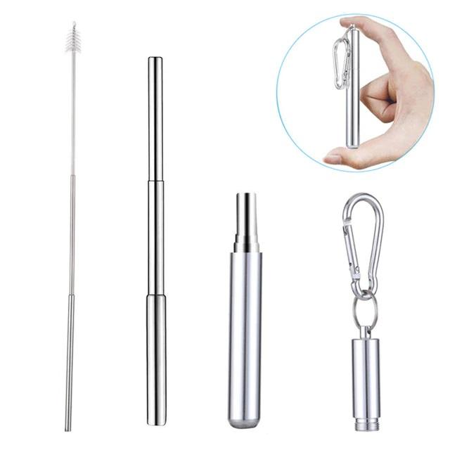 Environment Friendly Stainless Steel Telescopic Straw Kit