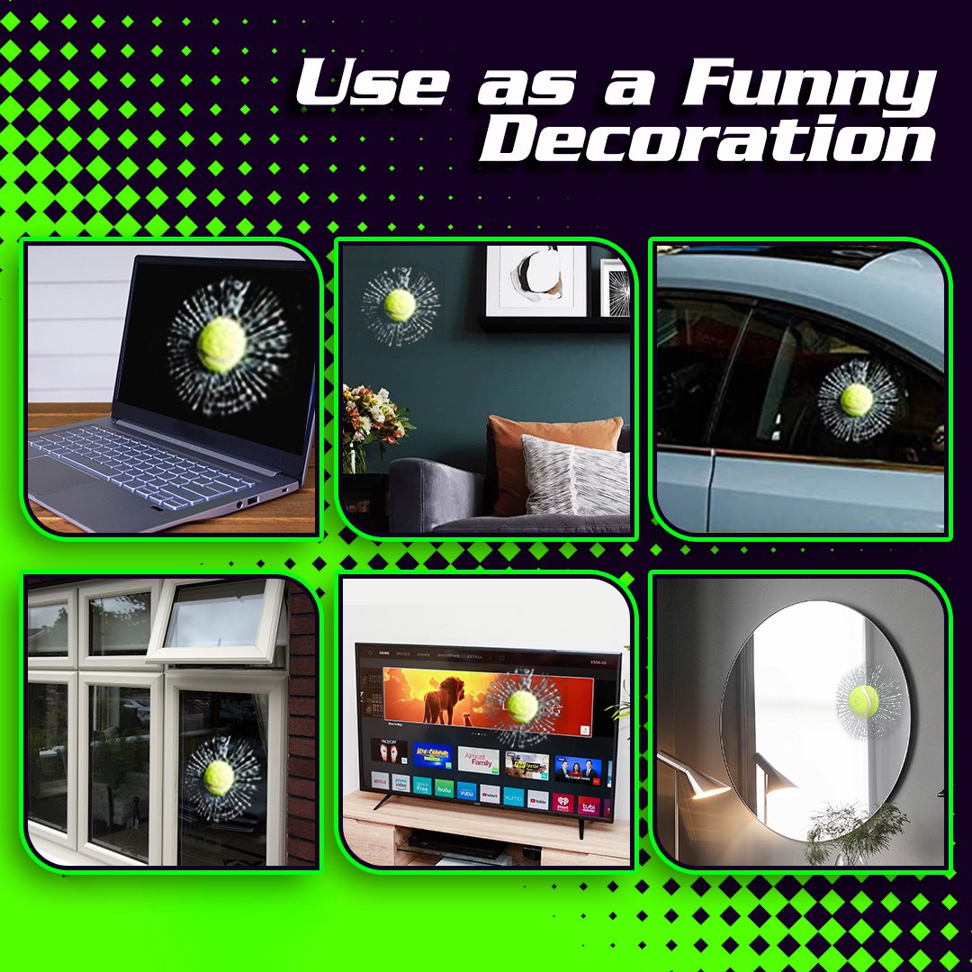 SmashTrick! 3D Tennis Ball Sticker