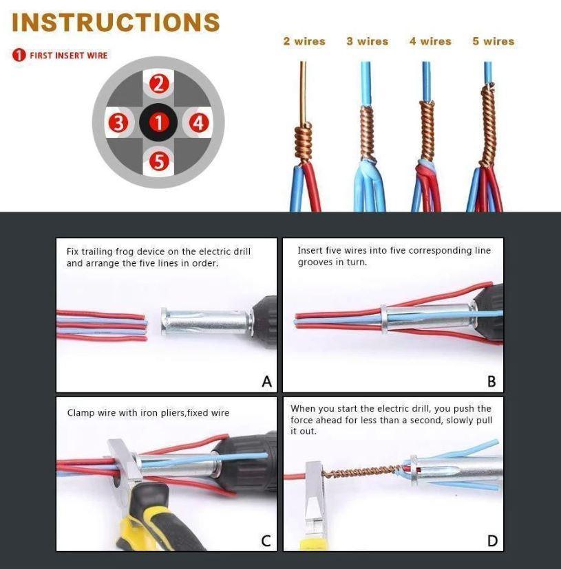 Wire Stripping And Twisting Tool (3Pcs/Set)