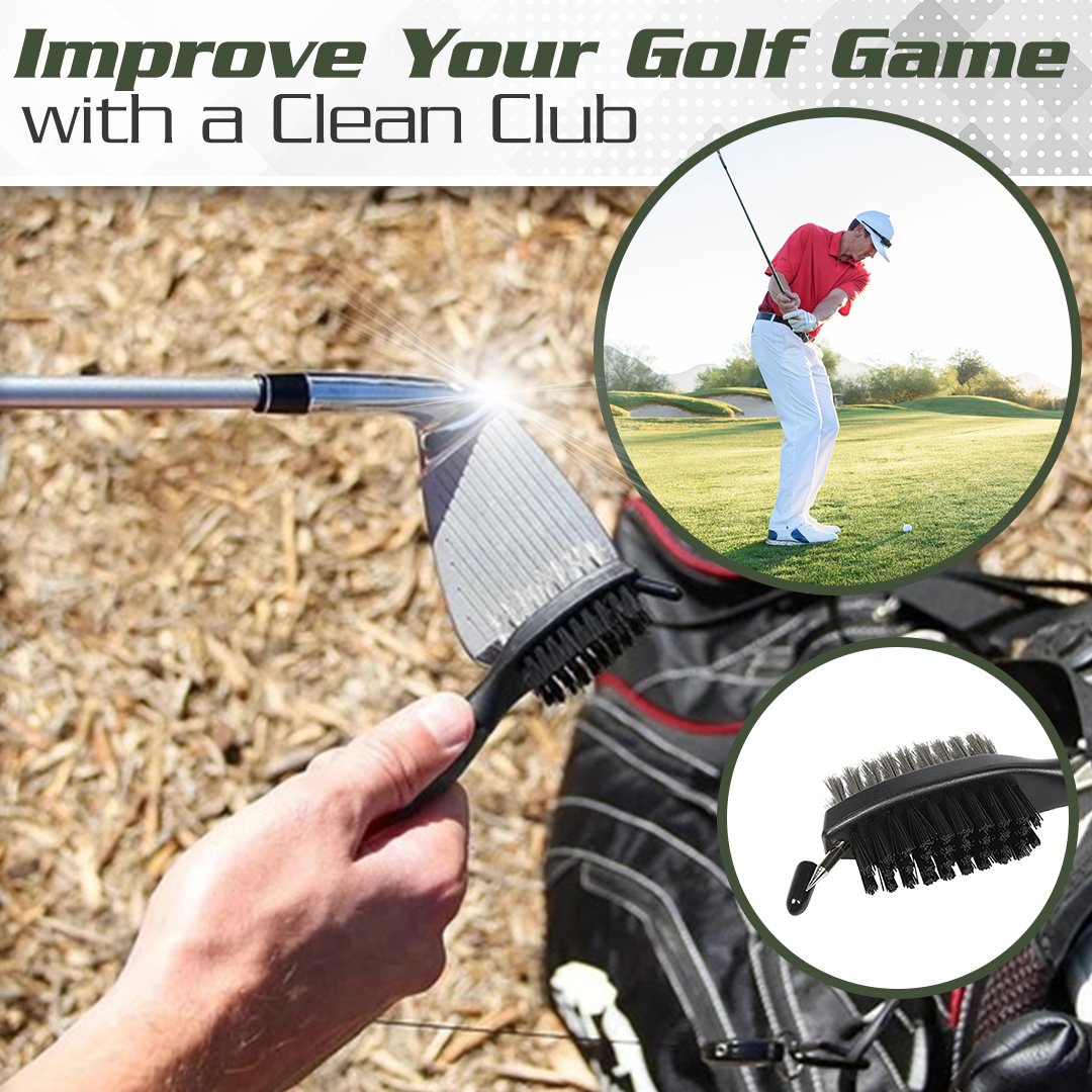 GolfClub+ Cleaning Brush with Retractable Clip