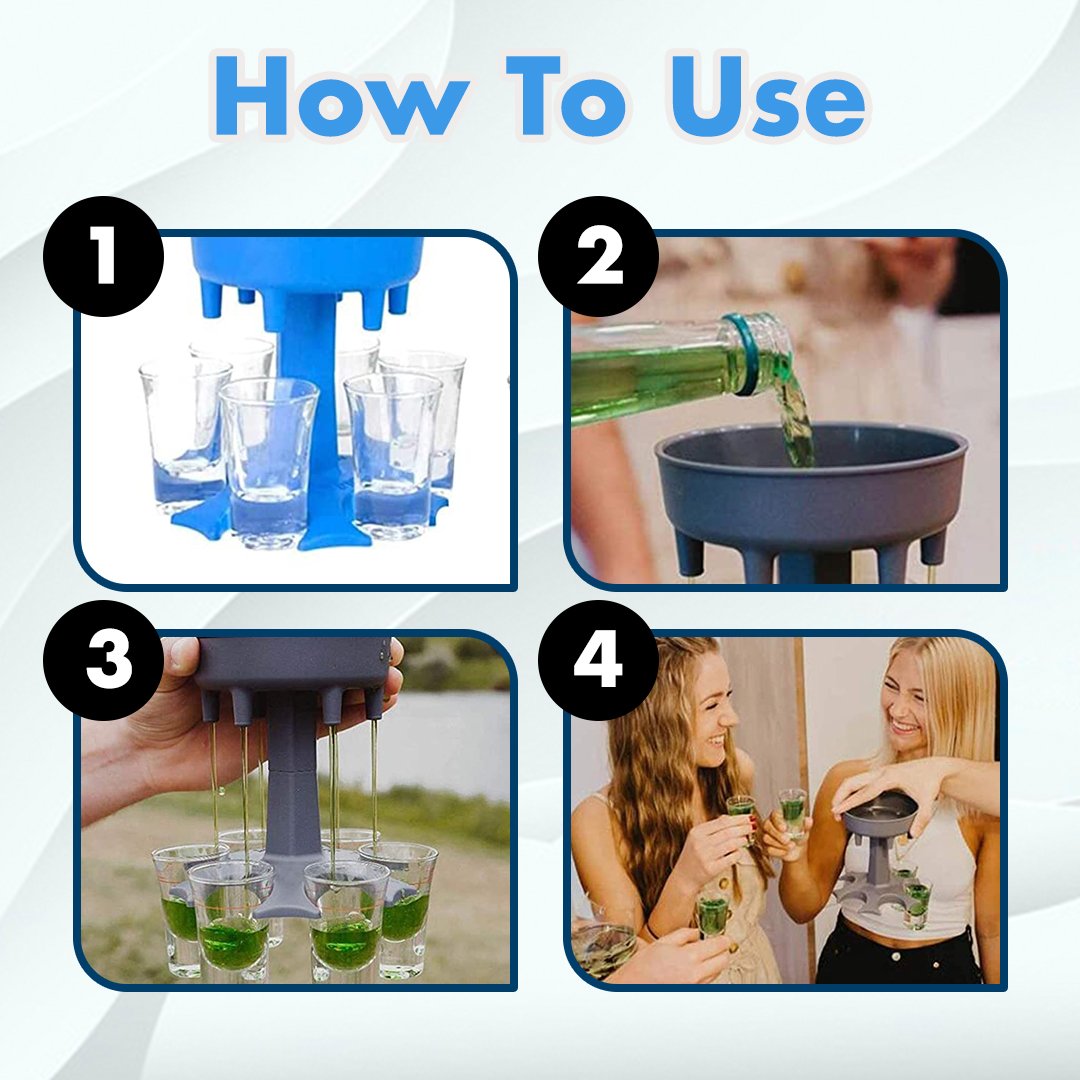 DrinkUp! Shot Glass Dispenser Caddy