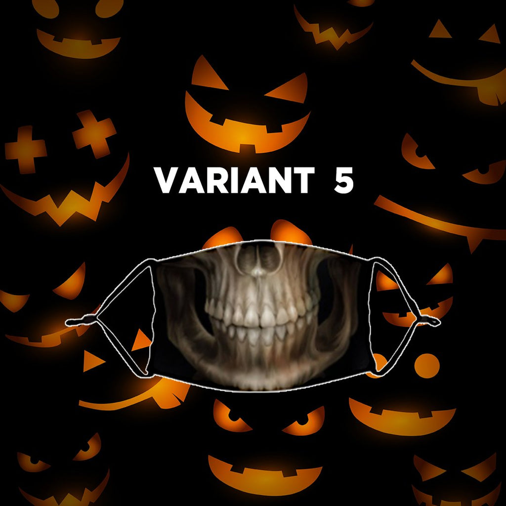 Reusable Halloween Face Mask with Activated Carbon Filter