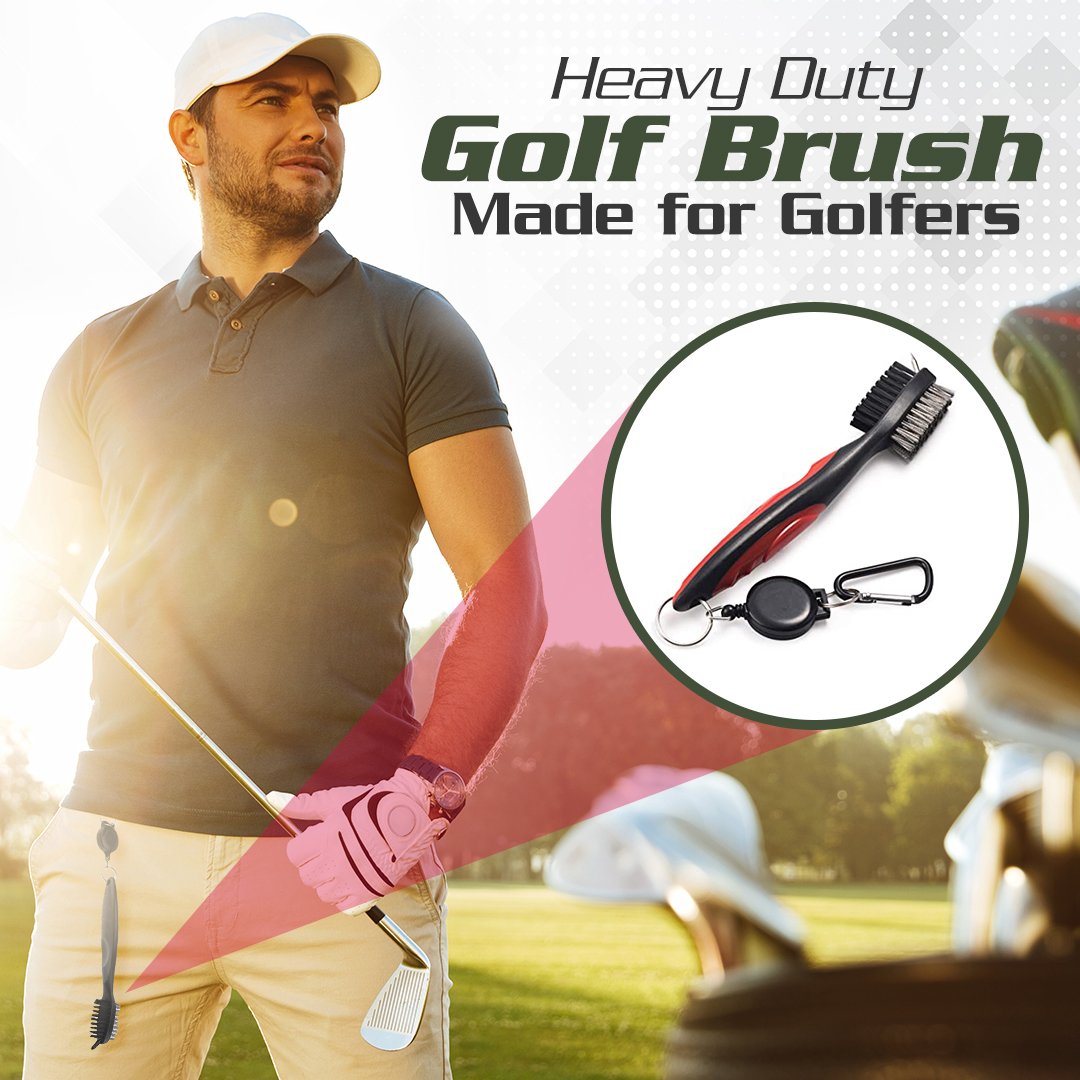 GolfClub+ Cleaning Brush with Retractable Clip