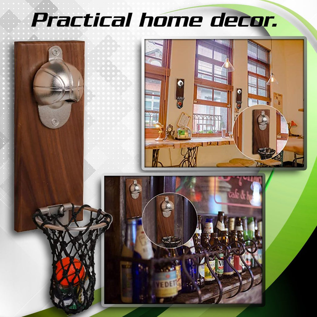 SportsQ Wall Mounted Basketball Bottle Opener