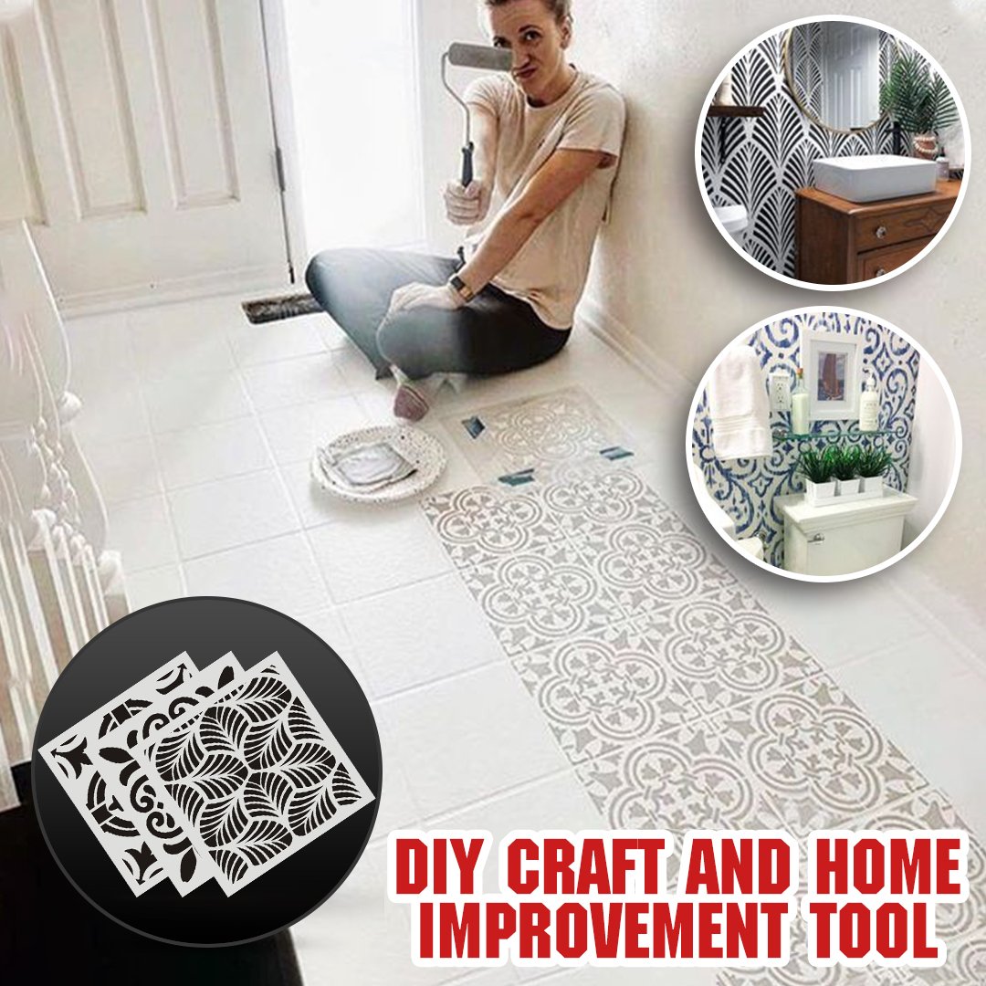 HMNZ 12x12 Template Floor Wall Tile Stencil