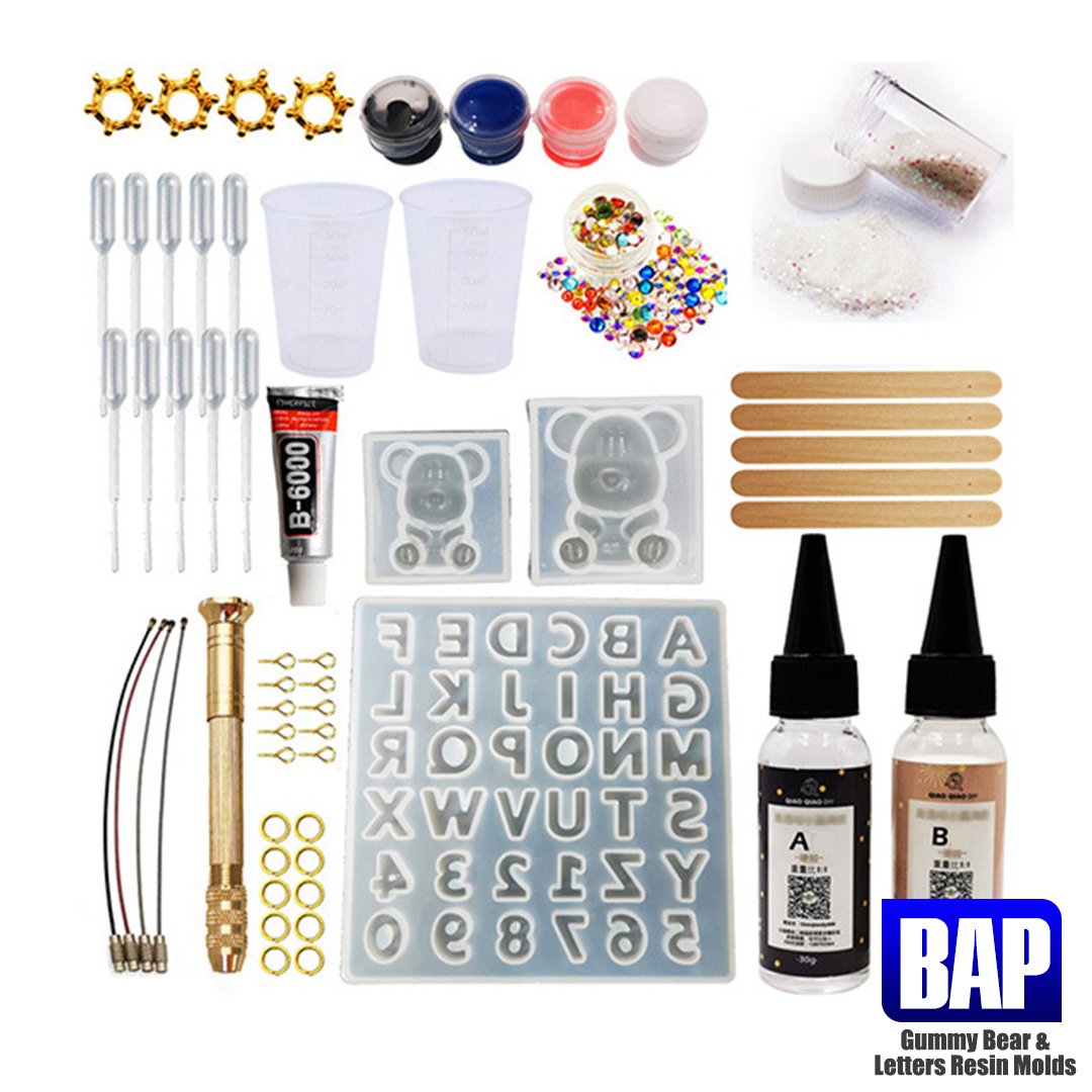 BAP Gummy Bear & Letters Resin Molds Set