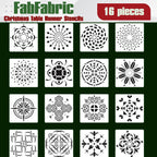 FabFabric Christmas Table Runner Stencils