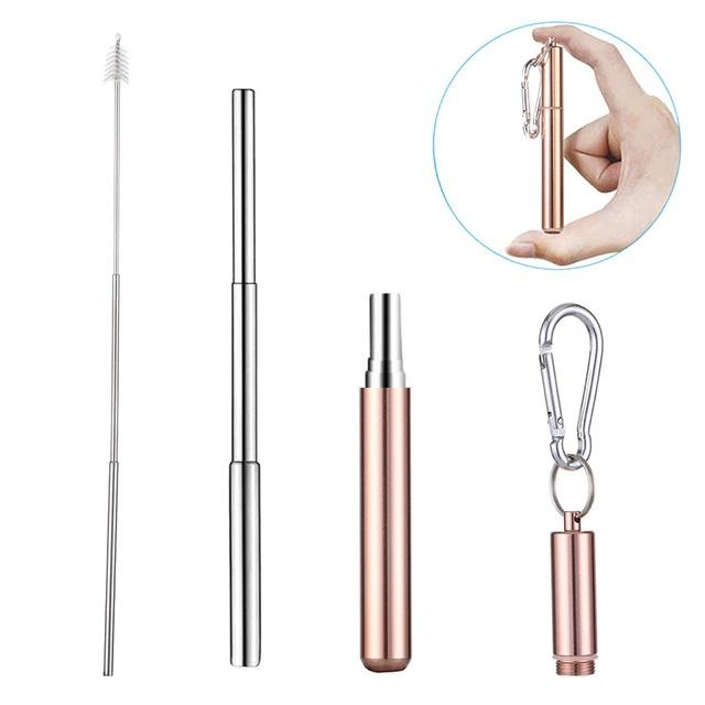 Environment Friendly Stainless Steel Telescopic Straw Kit