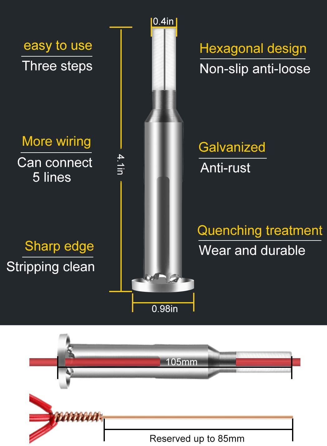 Wire Stripping And Twisting Tool (3Pcs/Set)