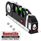 HomeLife 4-in-1 Laser Level Cross Line Ruler