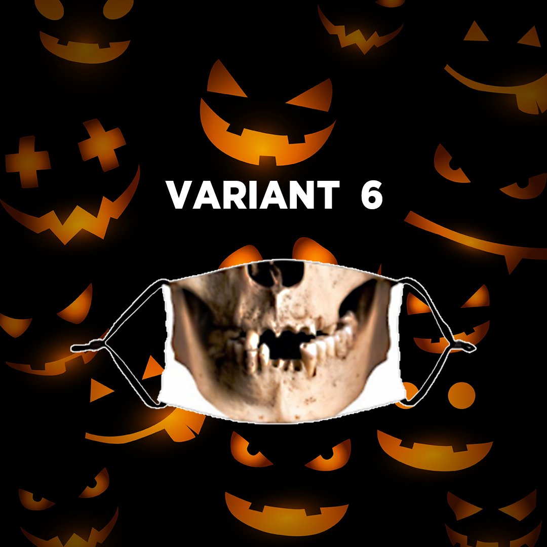 Reusable Halloween Face Mask with Activated Carbon Filter