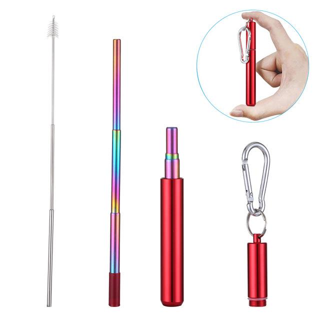 Environment Friendly Stainless Steel Telescopic Straw Kit