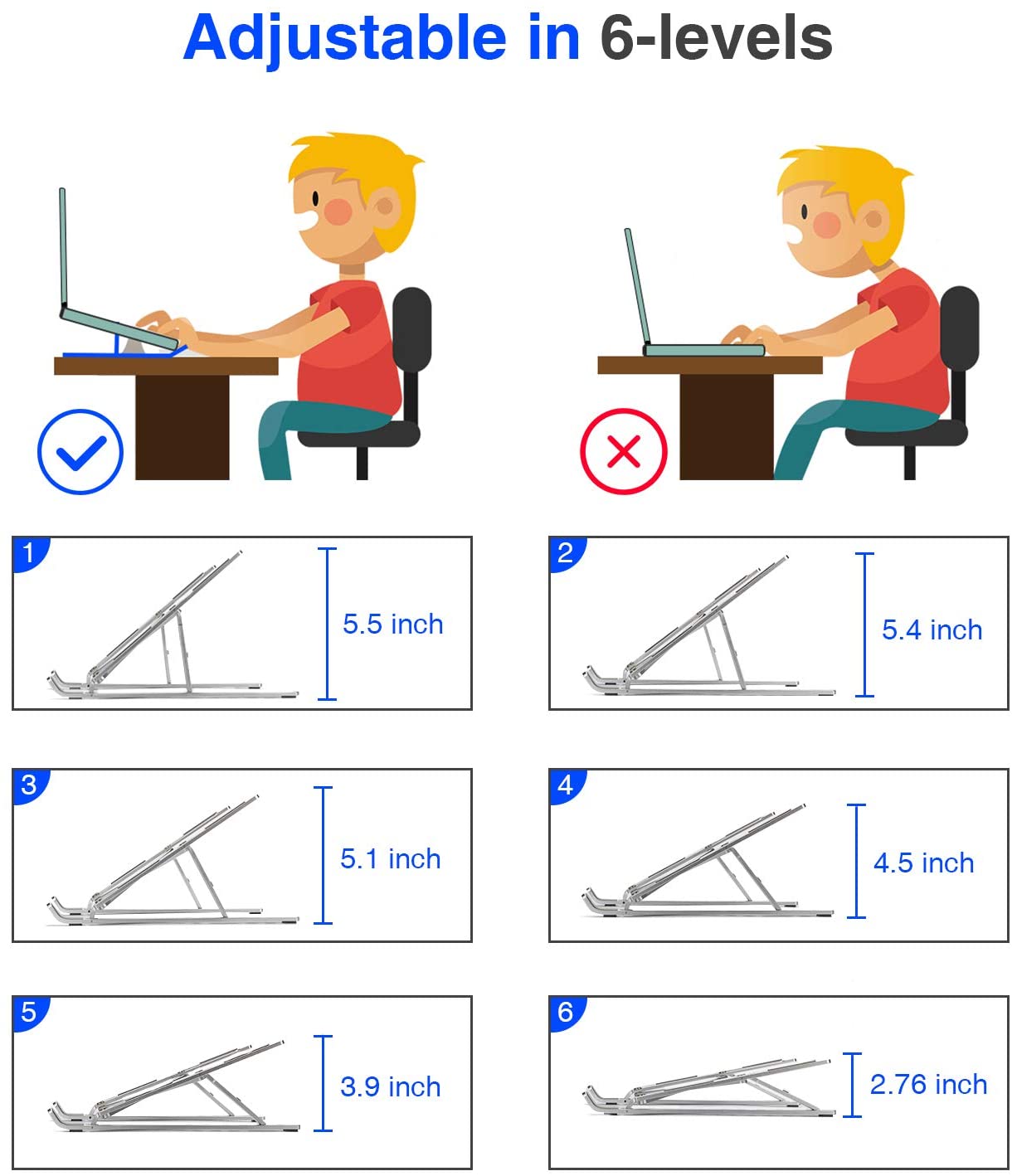 VisuaFold Adjustable Laptop Stand