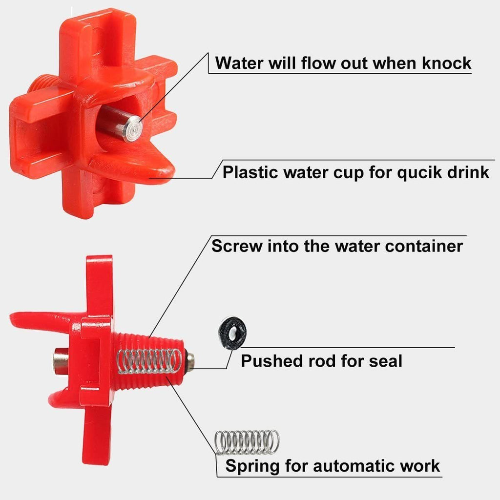 Horizontal Side Mount DIY Chicken & Poultry Animals Water Feeder