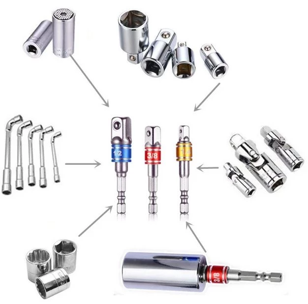 Right Angle Nut Driver Power Drill Bit Set