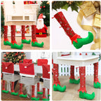 JollyMiinx Christmas Table Chair Leg Cover