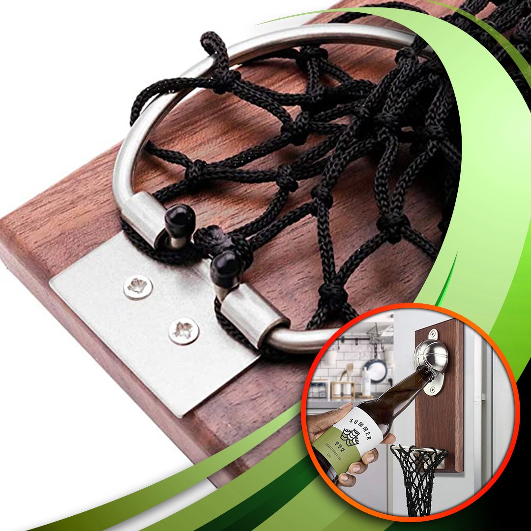 SportsQ Wall Mounted Basketball Bottle Opener