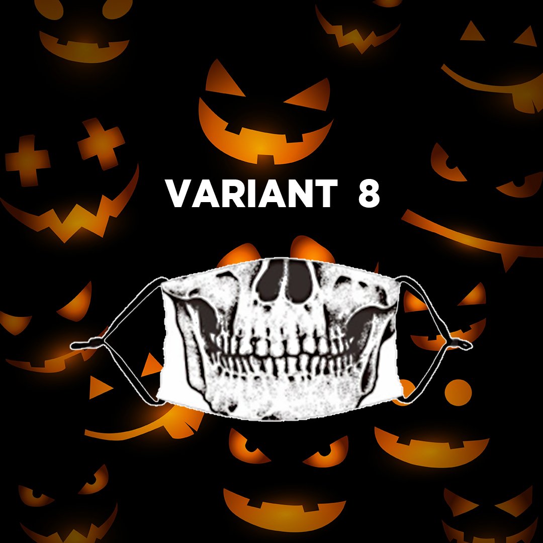 Reusable Halloween Face Mask with Activated Carbon Filter