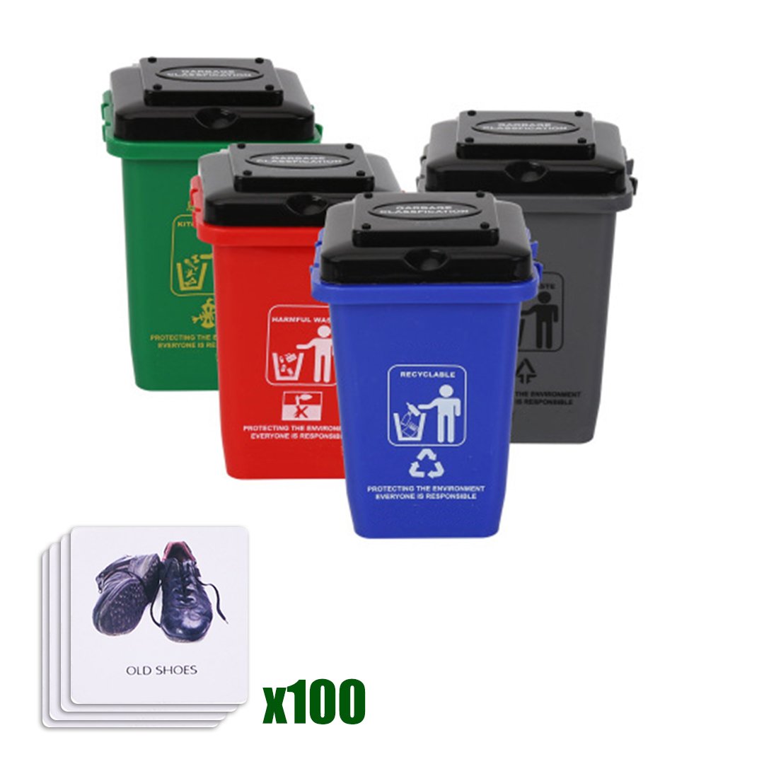 YHZR Kids Garbage Sorting Bins Toy