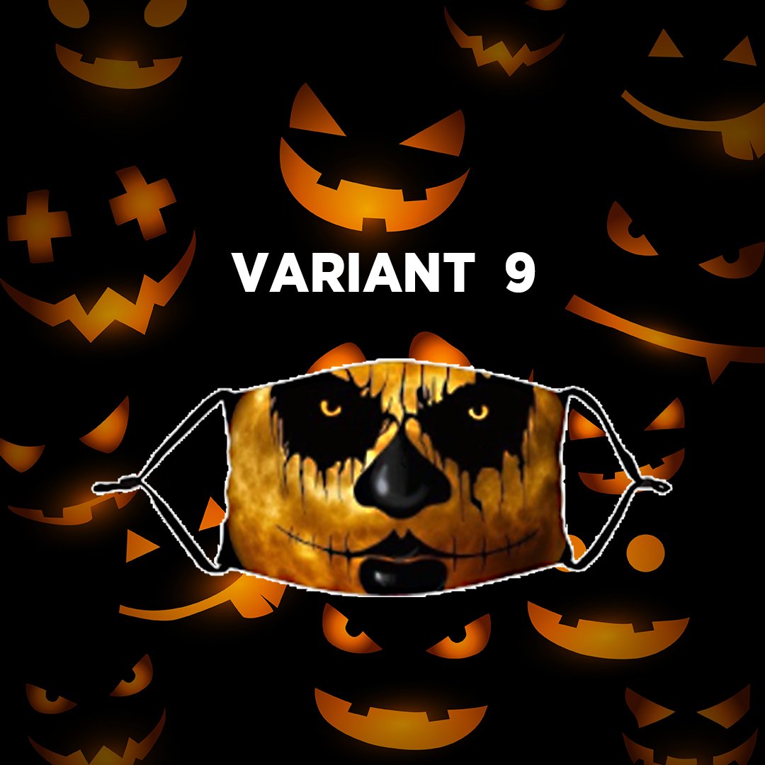 Reusable Halloween Face Mask with Activated Carbon Filter