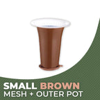 Orchid Double Planter with Mesh Pot